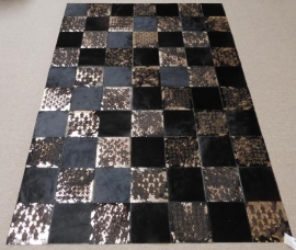 Brown-Bronze Patchwork Cowhide Rug, 140 x 200 cm