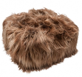 Rusty Brown Icelandic Sheepskin Pouf