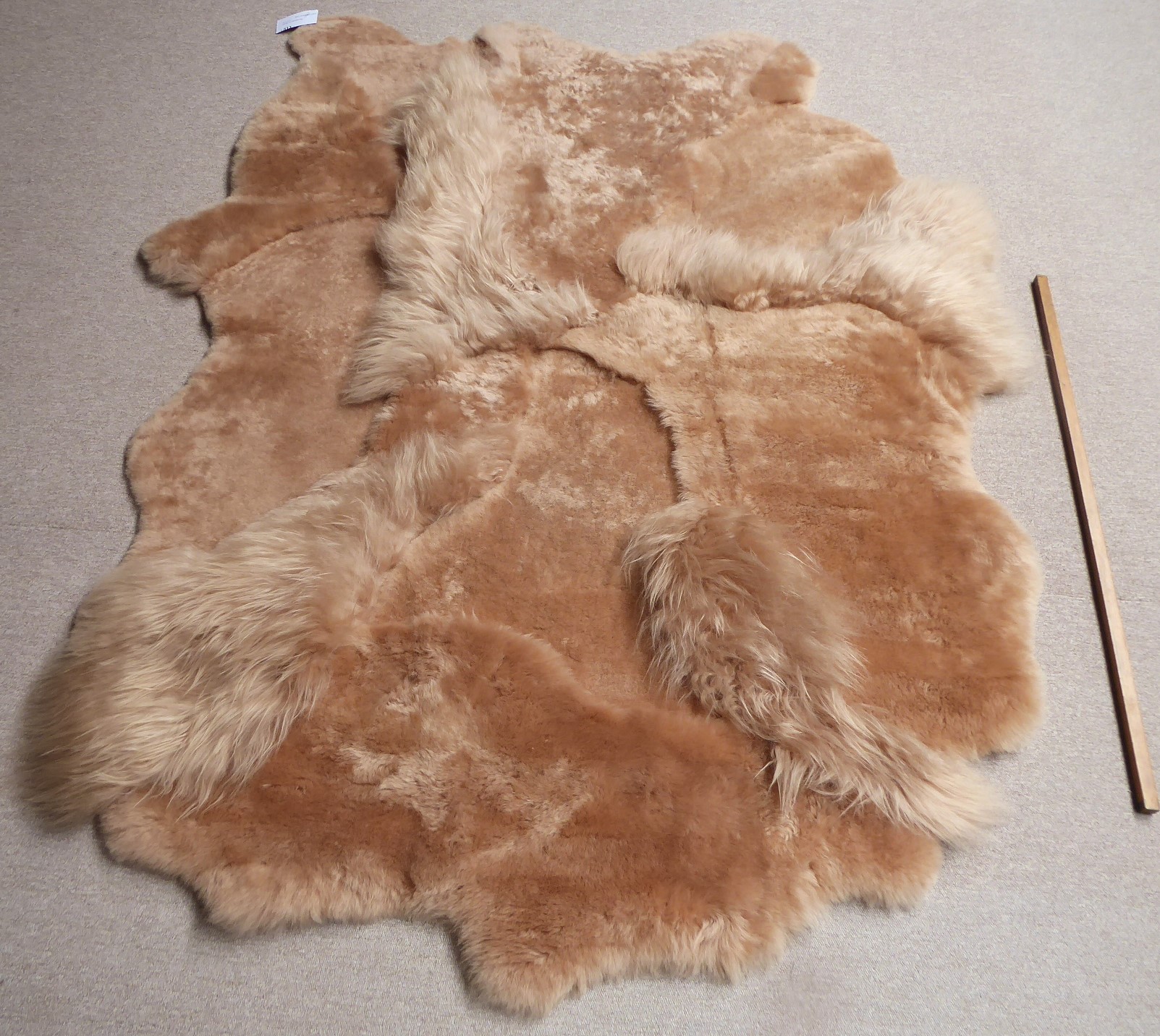 Tan Blizzard Sheepskin Rug, +/- 140 x 190 cm (9)
