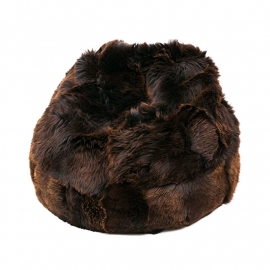 Brown Sheepskin Bean Bag