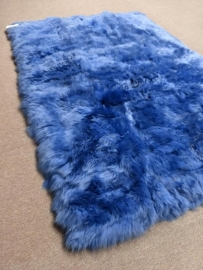 Blue Sheepskin Rug, 120 x 170 cm