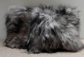 Grey Icelandic Sheepskin with Black tips