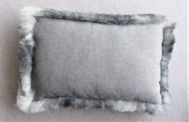 Grey Shorn Sheepskin Cushion (9)