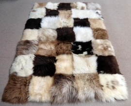 Sheepskin Rug Natural Mix, 150 x 210 cm