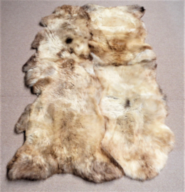 Beige Sheepskin Rug, Quadruple, 115 x 200 cm