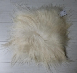 Chair Pad Icelandic Sheepskin, White, Long wool