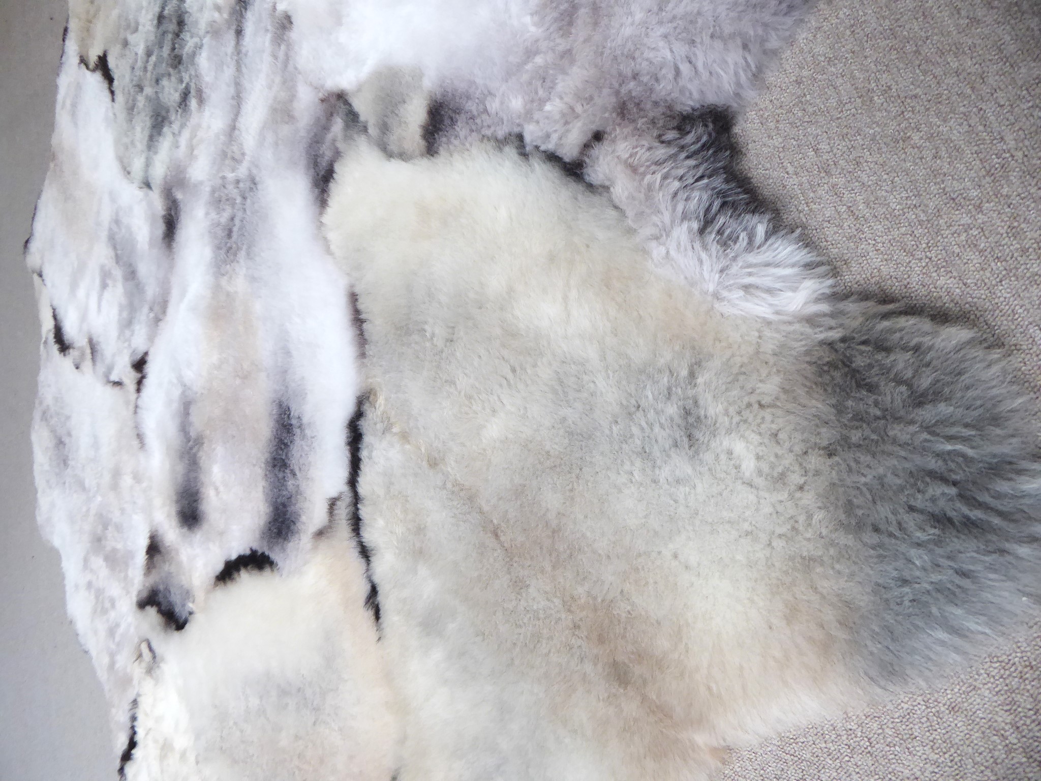 Mélange Shorn Sheepskin Rug, +/- 220 x 220 cm (6)