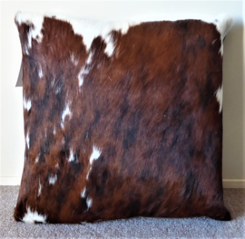 Brown-White Cowhide Cushion (307)