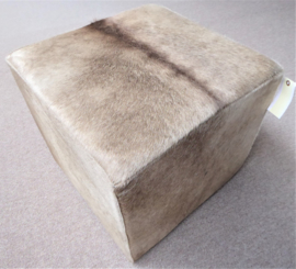 Beige Cowhide Ottoman