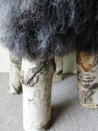 Brown-Grey Sheepskin Stool (6)