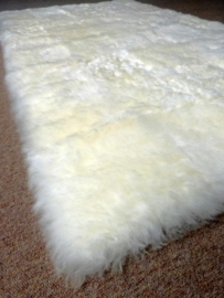 White Shorn Sheepskin Rug, 100 x 180 cm