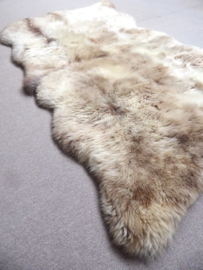 Beige Sheepskin Rug, Quadruple, 115 x 200 cm