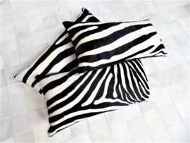 Zebra Printed Cowhide Cushion (7)