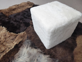 White Shorn Sheepskin Ottoman