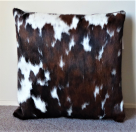 Brown-White Cowhide Cushion (303)