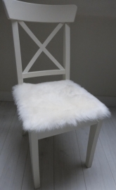 Chair Pad Icelandic Sheepskin, White, Shorn