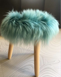 Turquoise Icelandic Sheepskin stool
