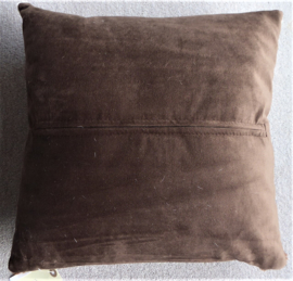 Brown-White Cowhide Cushion (79)