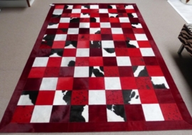 Red Harmony Patchwork Rug, 200 x 300 cm