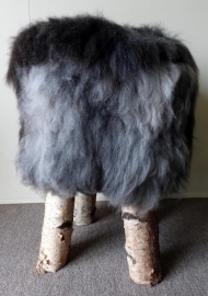 Brown-Grey Sheepskin Stool (6)