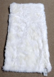 White Sheepskin Rug, 65 x 130 cm