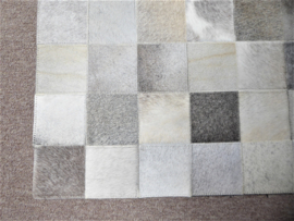 Grey Patchwork Cowhide Rug, 150 x 200 cm (5)