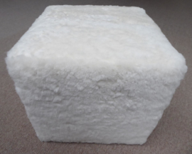 White Shorn Sheepskin Ottoman