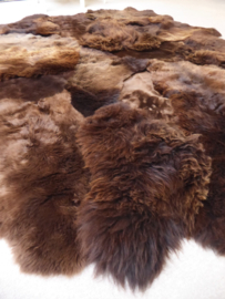 Bruin Schapenvacht tapijt, +/- 200 x 265 cm (10)