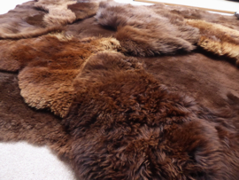 Bruin Schapenvacht Tapijt, +/- 165 x 210 cm (13)