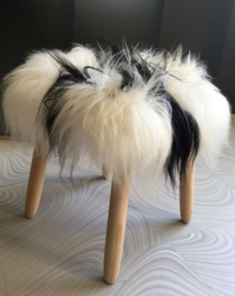 Spotted Icelandic Sheepskin Stool