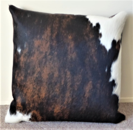 Brown-White Cowhide Cushion (105)