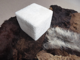 White Shorn Sheepskin Ottoman