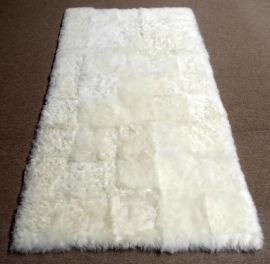 White Shorn Sheepskin Rug, 100 x 180 cm