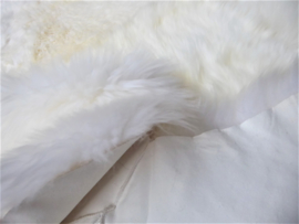 White Sheepskin Rug, Six, +/- 175 x 195 cm