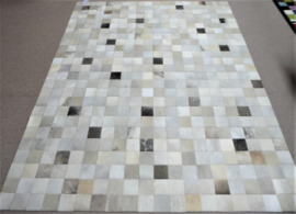 Grey Patchwork Cowhide Rug, 200 x 250 cm