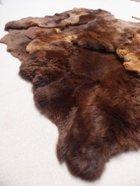 Bruin Schapenvacht Tapijt, +/- 165 x 210 cm (13)