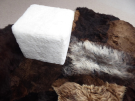 White Shorn Sheepskin Ottoman