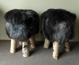 Brown-Grey Sheepskin Stool (6)