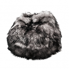 Grey with Black Tips Icelandic Sheepskin Bean Bag