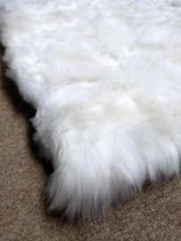 White Sheepskin Rug, 65 x 130 cm