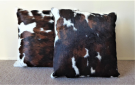 Brown-White Cowhide Cushion (481)