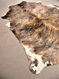 Brown-White Brindle Cowhide L (909)