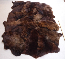 Bruin Schapenvacht tapijt, +/- 200 x 265 cm (10)