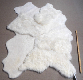 White Blizzard Sheepskin Rug, +/- 140 x 210 cm (64)