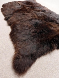 Brown Quadruple Sheepskin Rug, +/- 120 x 195 cm