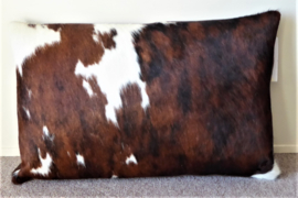 Brown-White Cowhide Cushion (106)