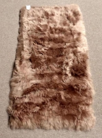 Beige Sheepskin Rug, 65 x 130 cm