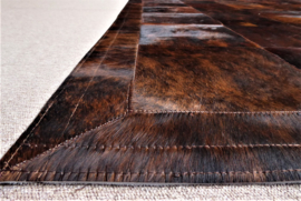 Brown Brindle Patchwork Cowhide Rug, 260 x 350 cm