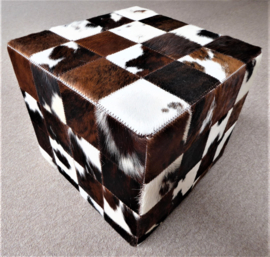 Cowhide Ottoman Normandy Brown-White (12)