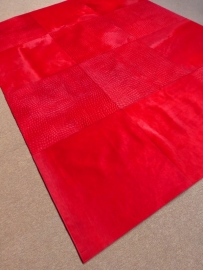 Rood Patchwork Tapijt, 180 x 240 cm